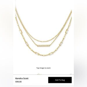 Kendra Scott Gold Triple Layer Necklace